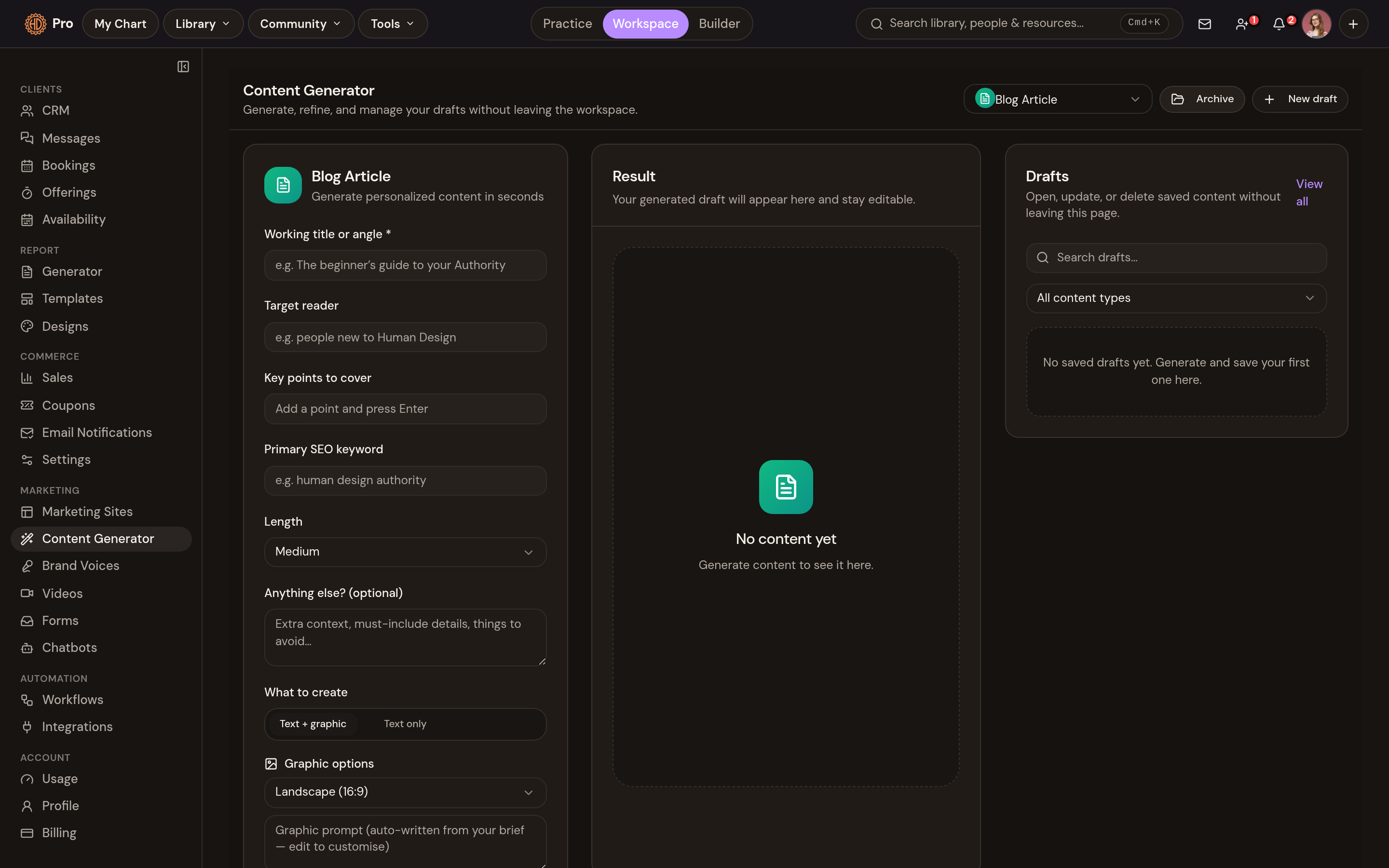 Content generator: on-brand posts and emails