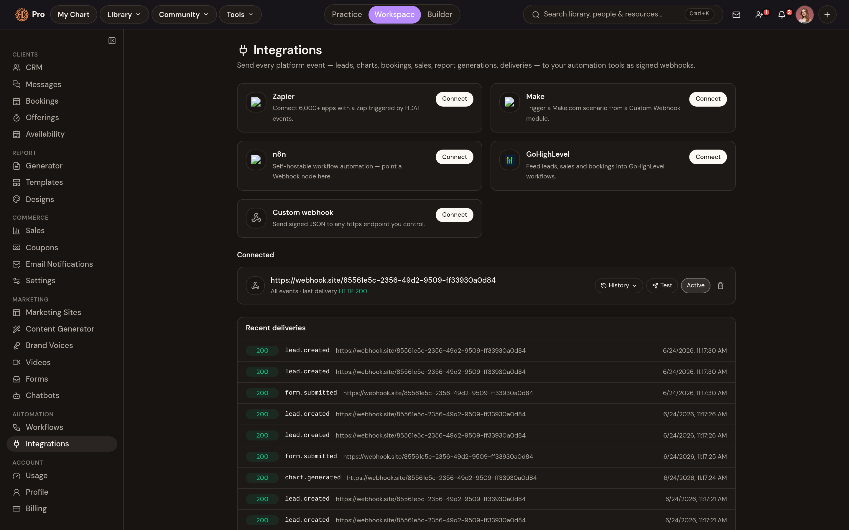 Integrations: Zapier, n8n and GoHighLevel