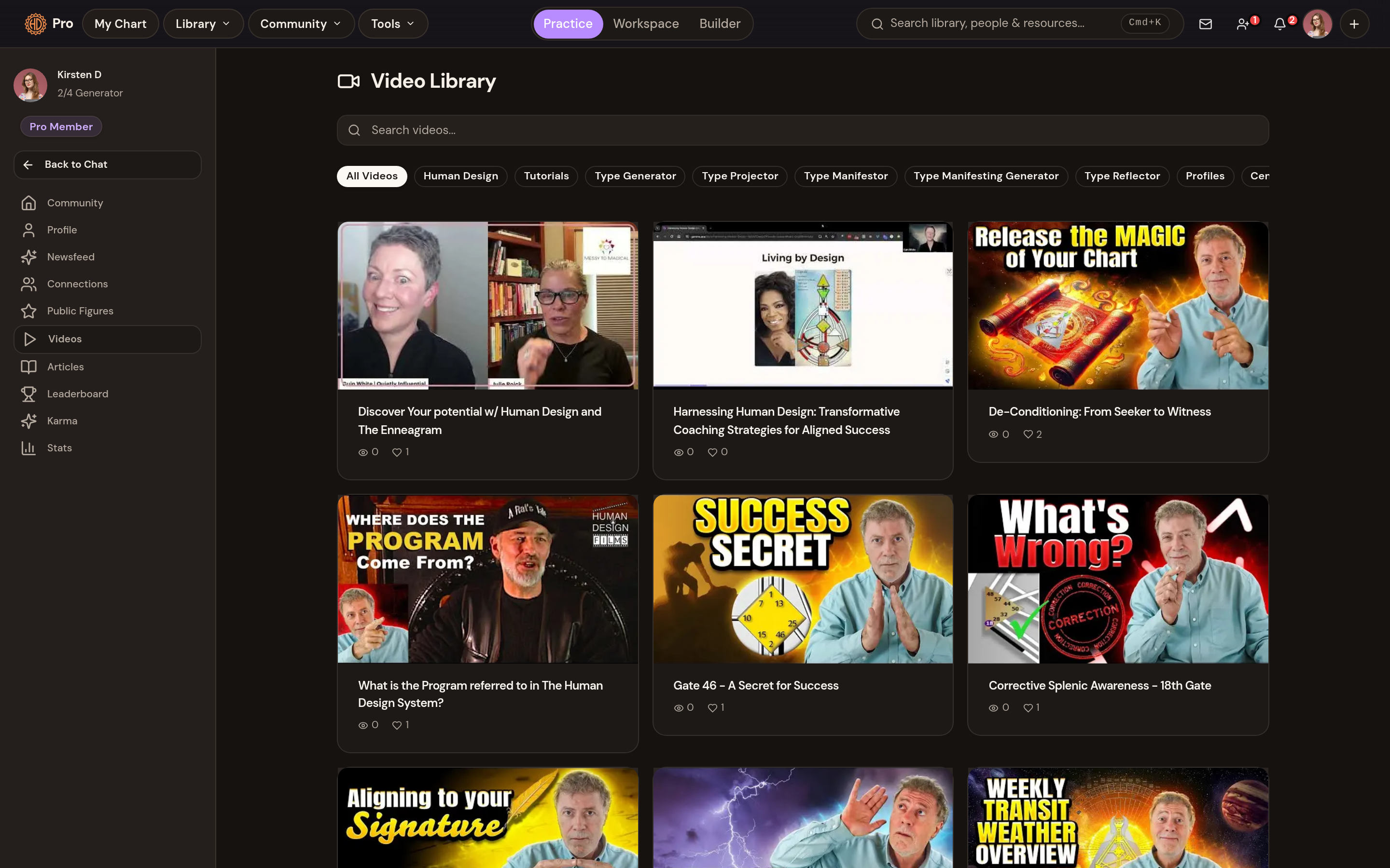 The video library