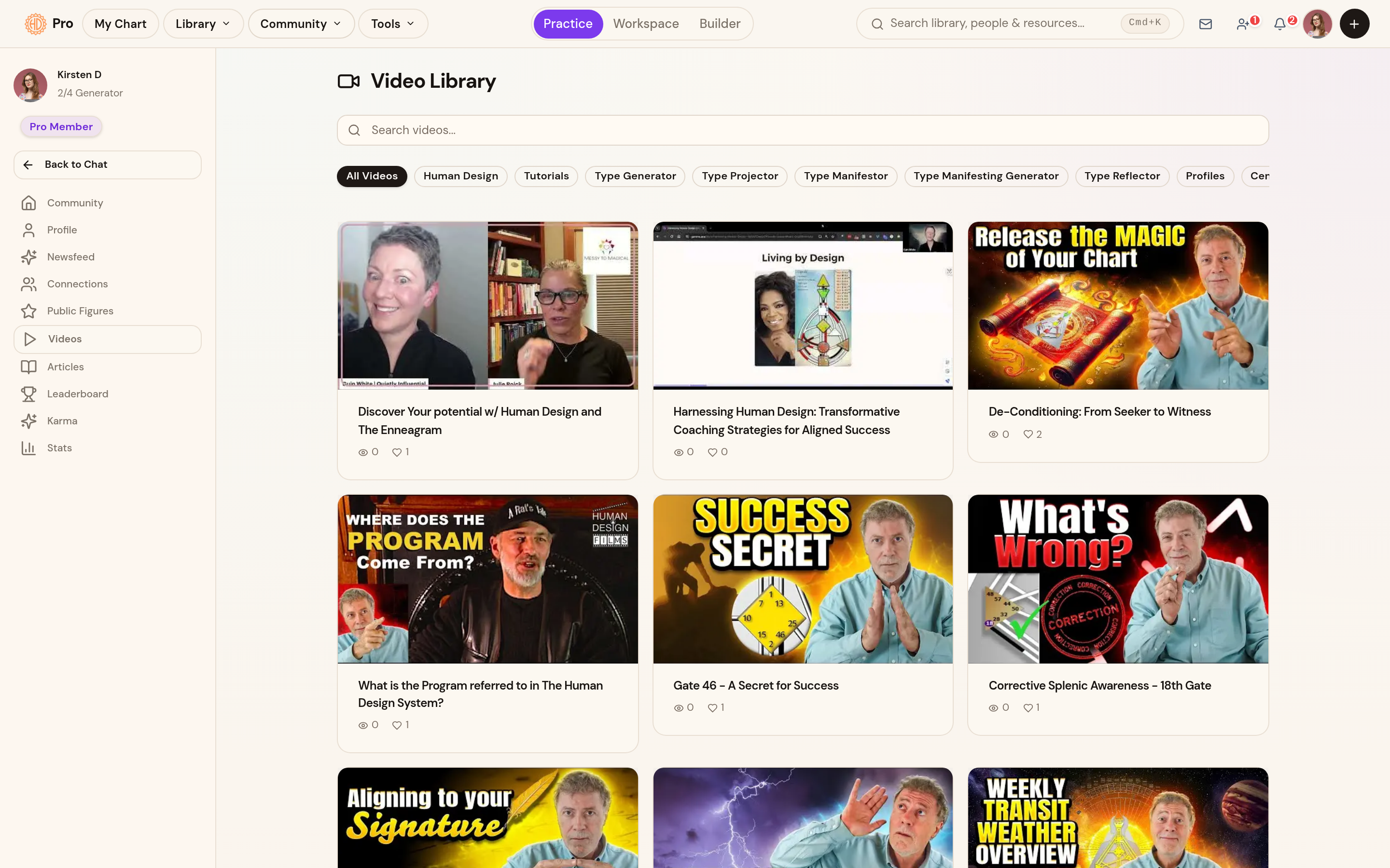 The video library